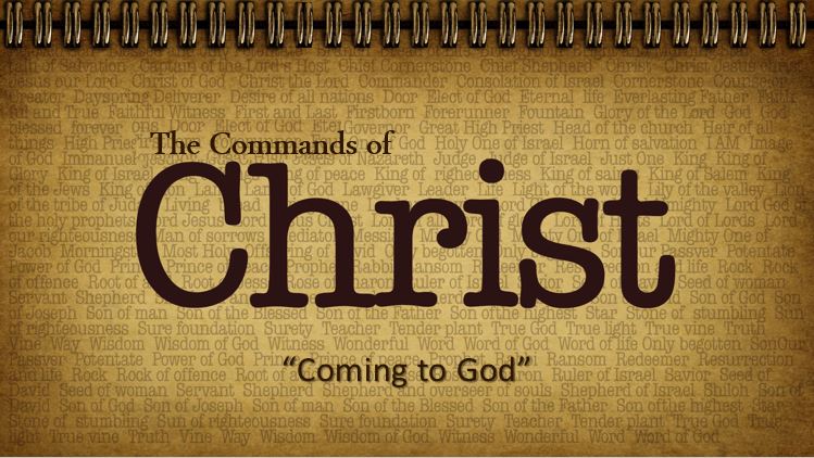 Coming to God